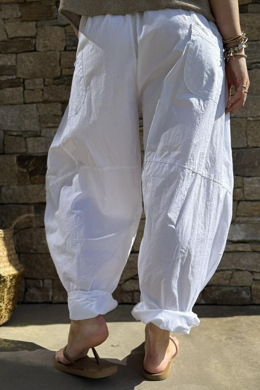 Paloma Classic Barrel Pant White